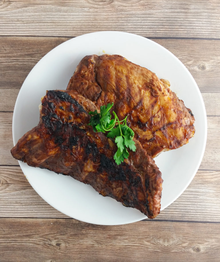 Air Fryer BBQ Pork Ribs Keto BBQ Pork Ribs Sugar Free BBQ Pork Ribs
